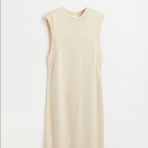 Light Beige Knit sleeveless dress